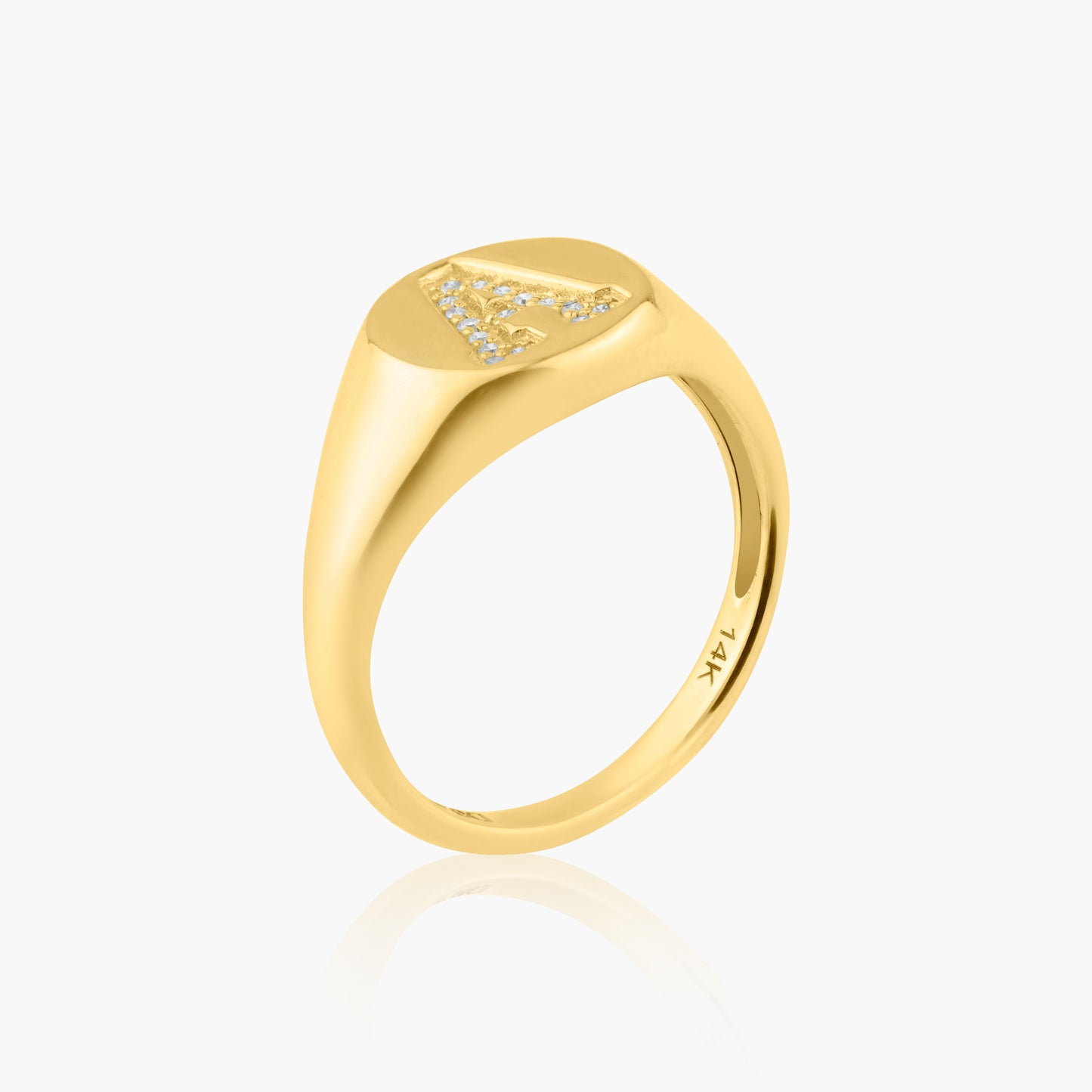 14K Yellow Gold Personalized Pinky Ring - R60621602