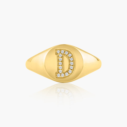 14K Yellow Gold Personalized Pinky Ring - R60621604