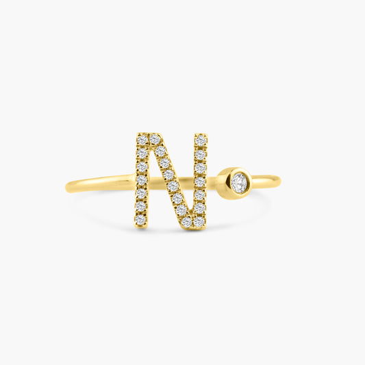 14K Yellow Gold Dainty Personalized Ring-R60627102