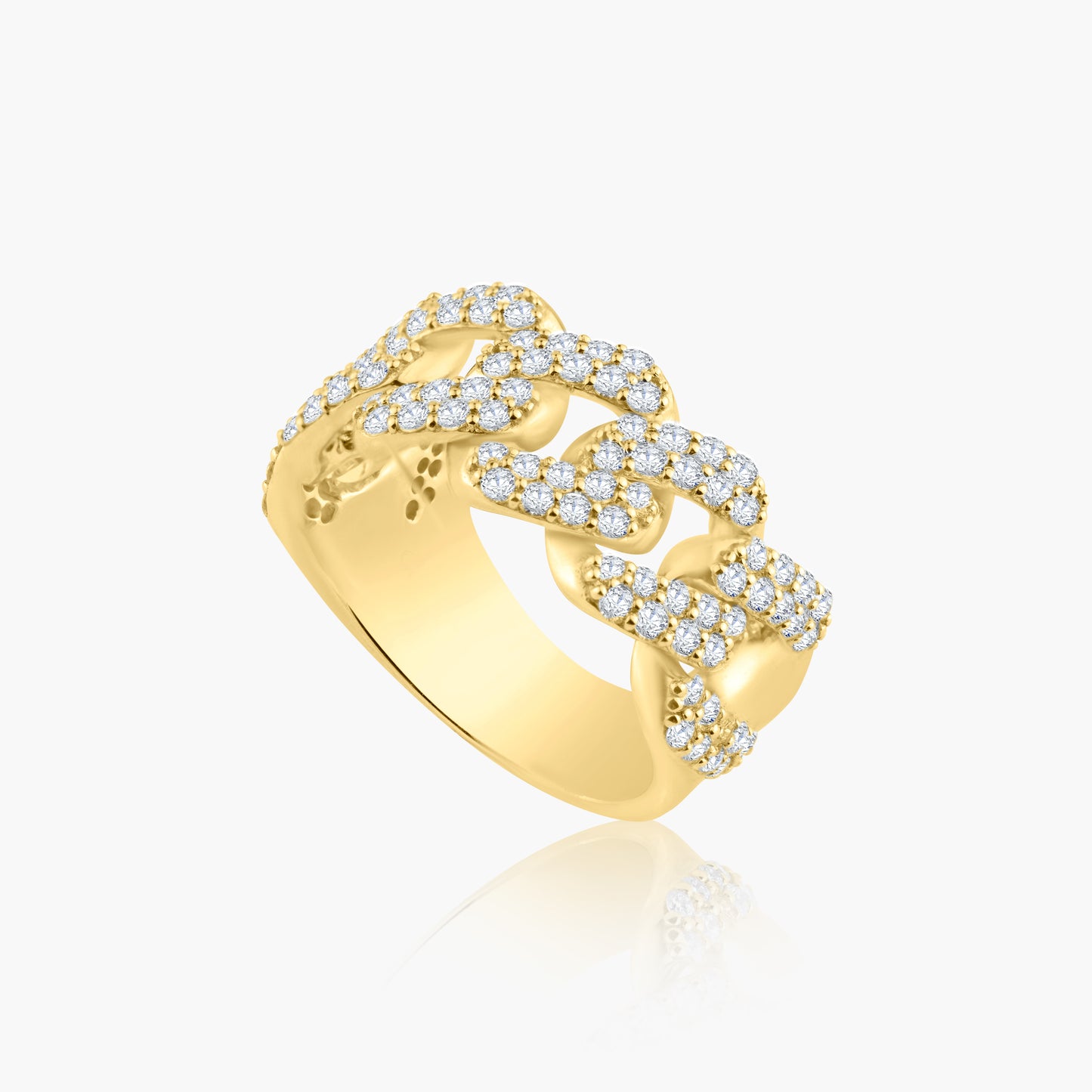 14K Yellow Gold Statement Chain Link Ring - R60628501