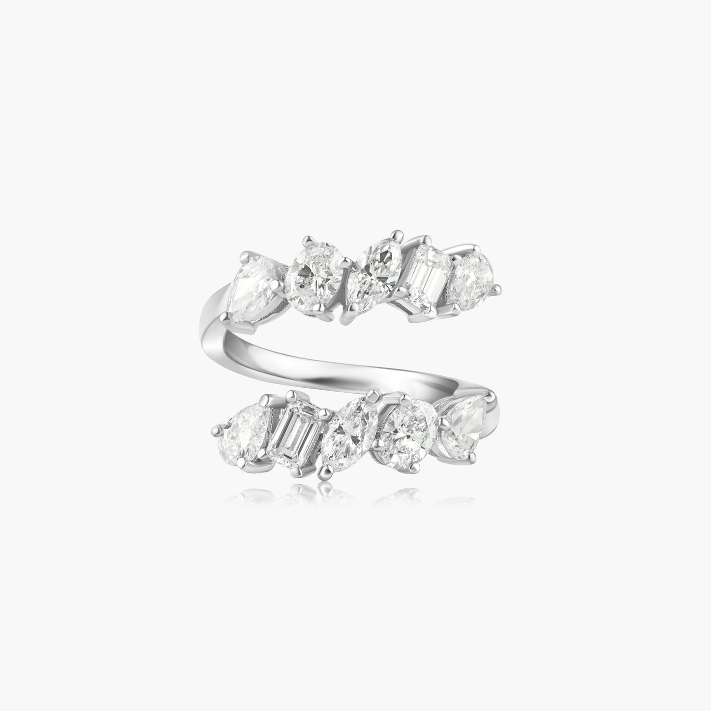 14K White Gold Statement Ring-R60645001