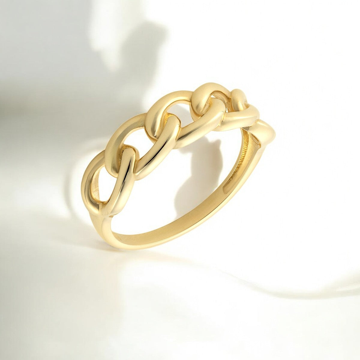 Gold Interlocking Spiral Fashion Ring