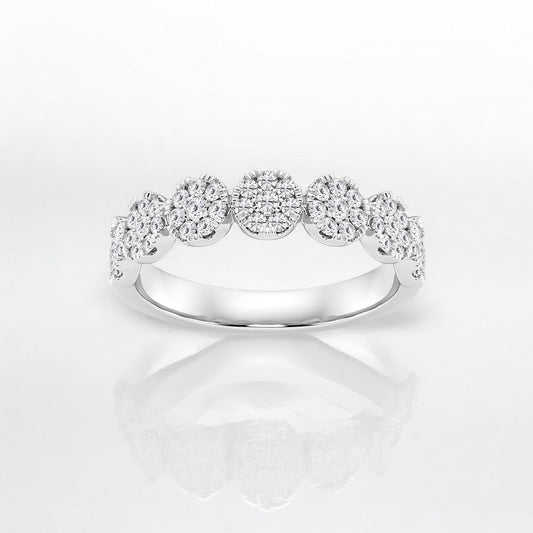 Round Lab Grown Diamond Cluster Stackable Ring