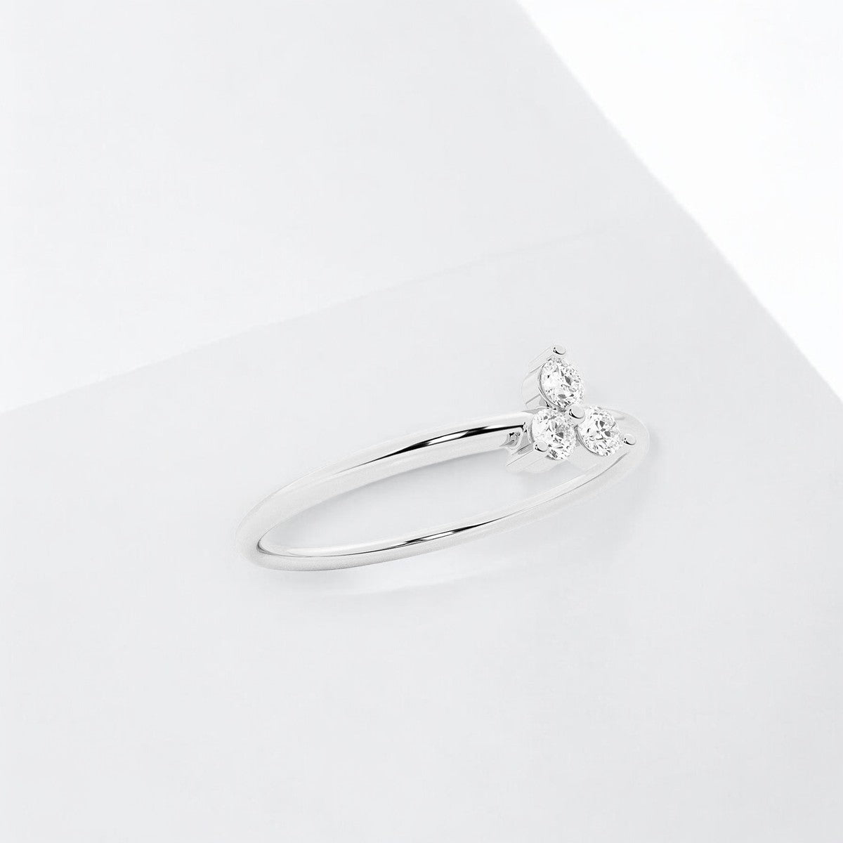 Round Lab Grown Diamond Thin Fashion Ring