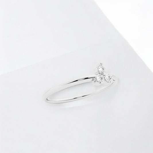 Round Lab Grown Diamond Thin Fashion Ring