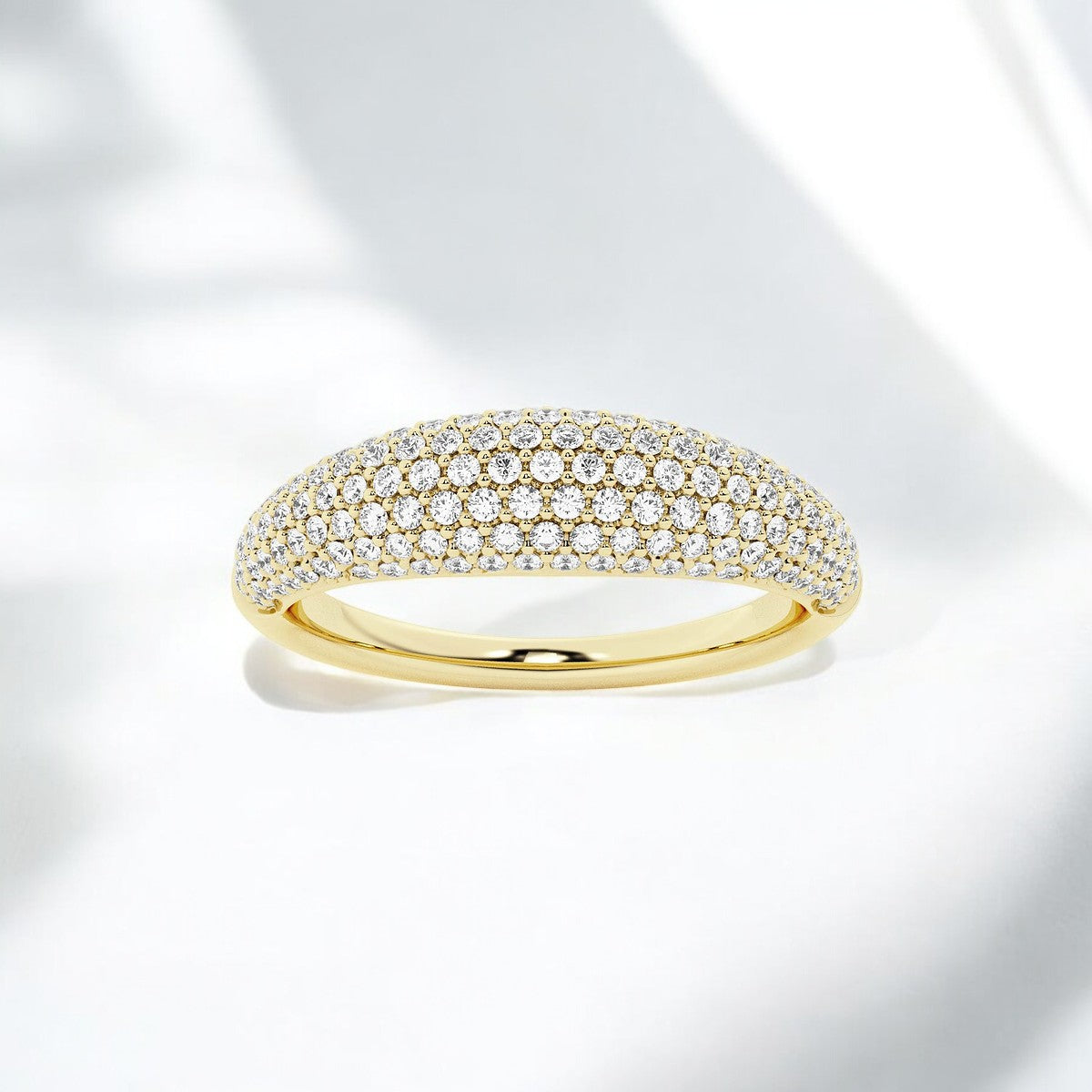 Round Lab Grown Diamond Pave Fashion Band