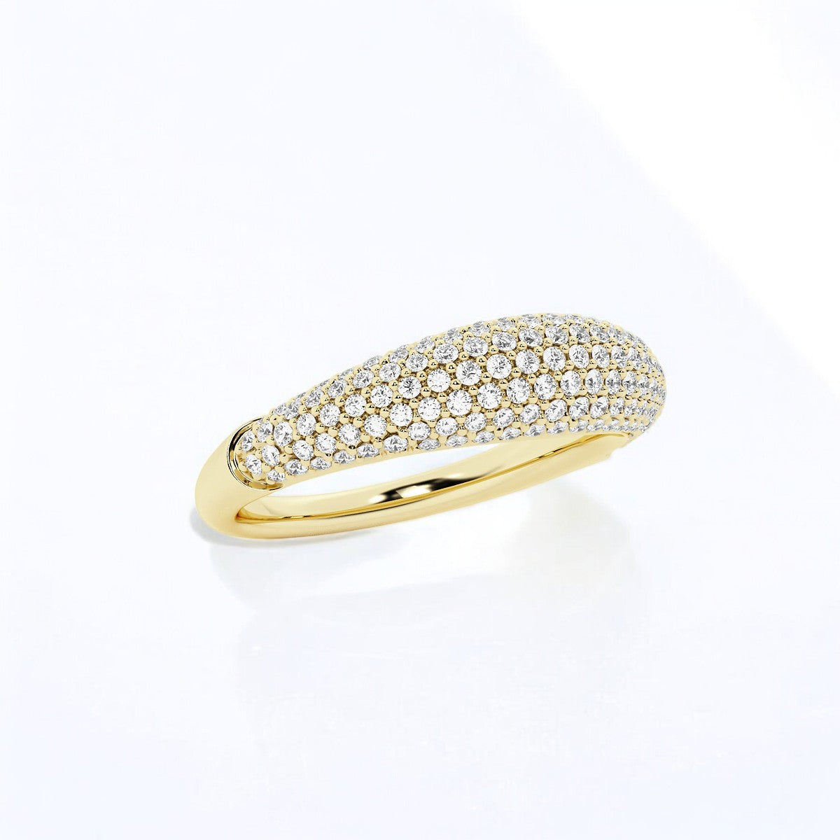 Round Lab Grown Diamond Pave Fashion Band