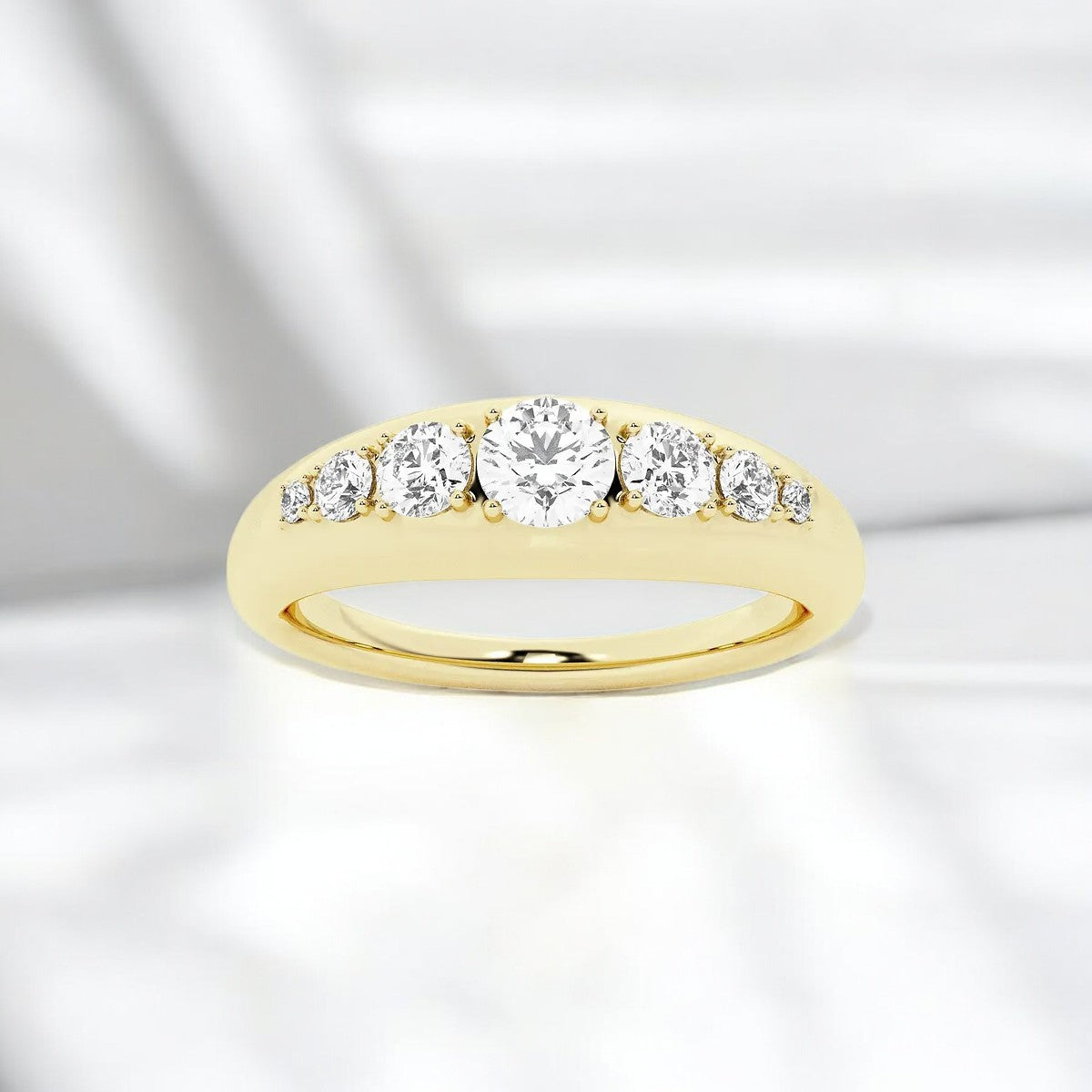 Round Lab Grown Diamond Bold Fashion Band