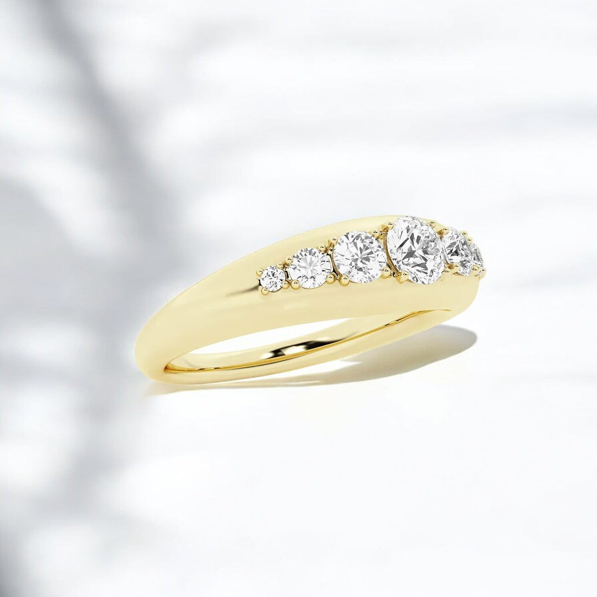 Round Lab Grown Diamond Bold Fashion Band