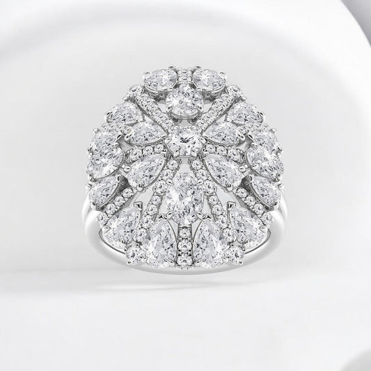 Multi-Shape Lab Grown Diamond Floral Burst Fashion Ring
