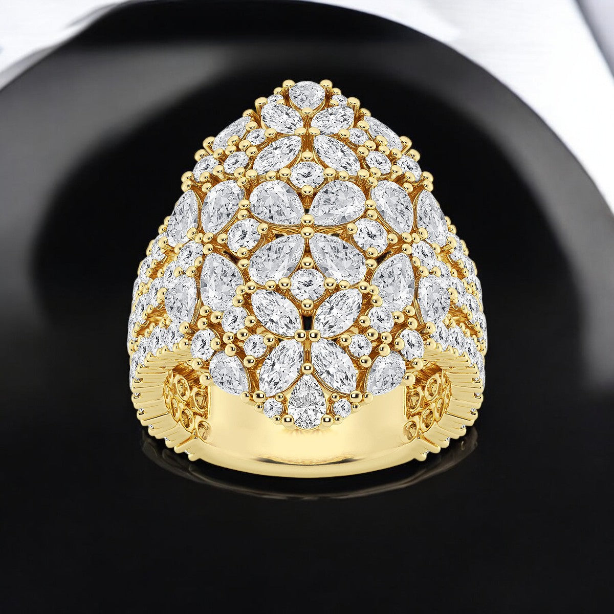 Multi-Shape Lab Grown Diamond Cocktail Fashion Ring