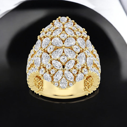 Multi-Shape Lab Grown Diamond Cocktail Fashion Ring