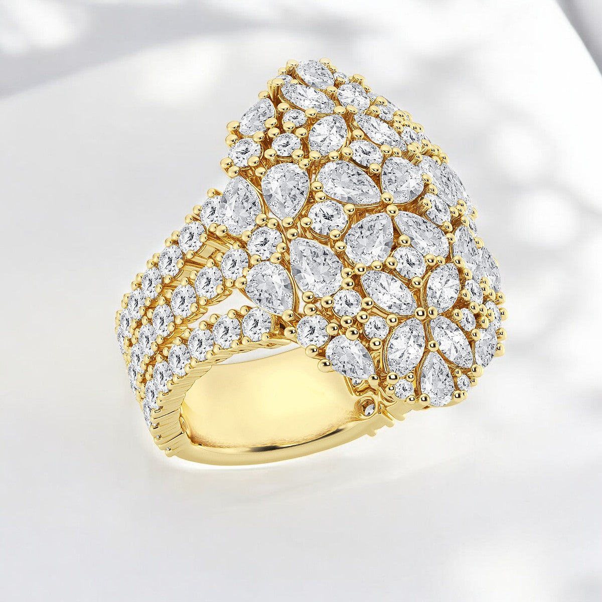 Multi-Shape Lab Grown Diamond Cocktail Fashion Ring