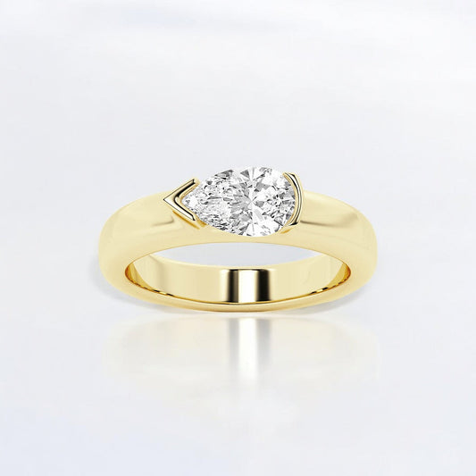 Pear Lab Grown Diamond East-West Stackable Ring