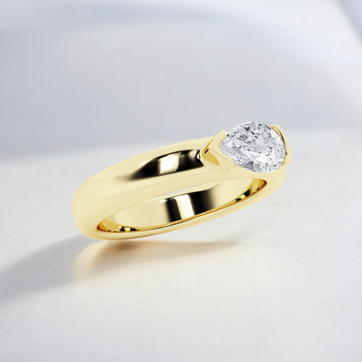 Pear Lab Grown Diamond East-West Stackable Ring