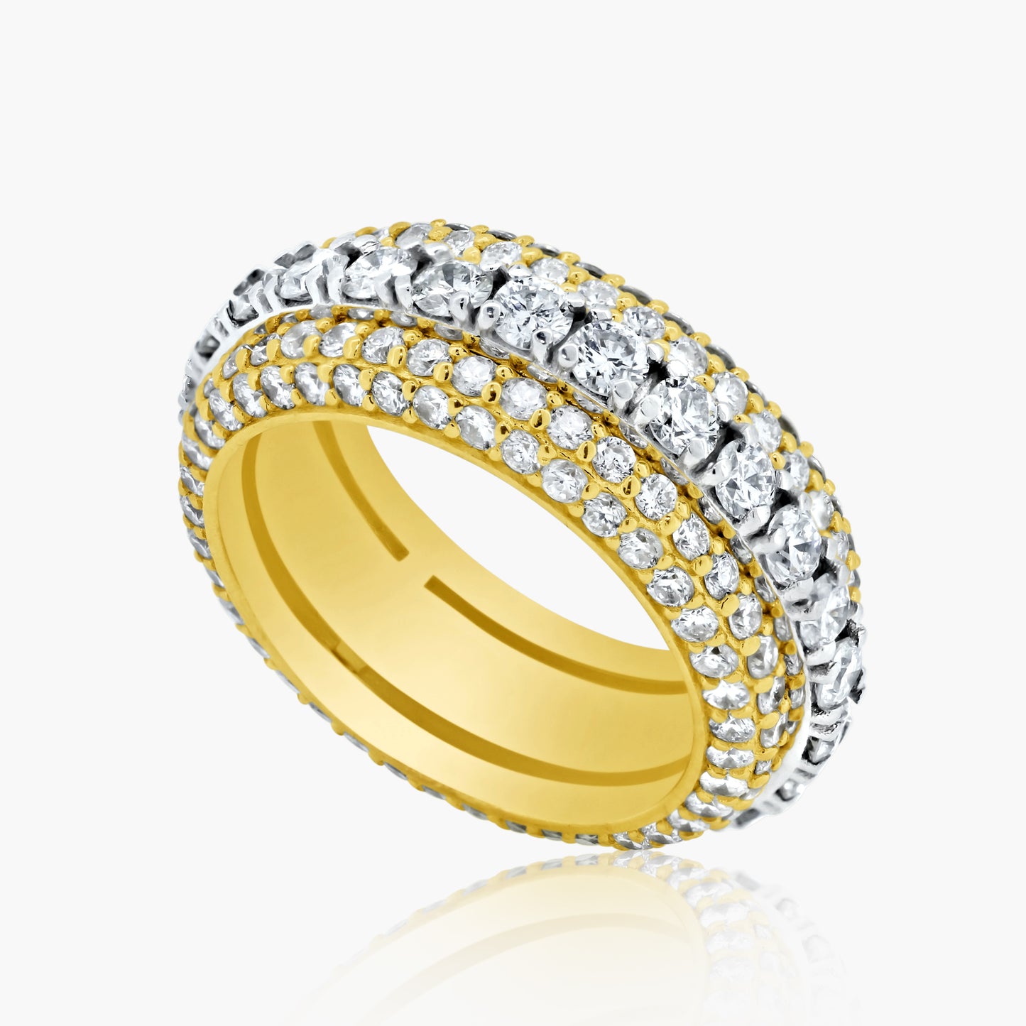 14K Two Tone Spinning Center Eternity Ring - ROLLRDGA