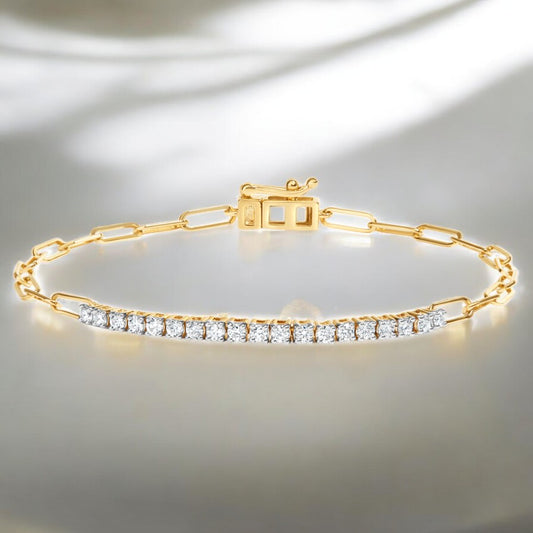 Paperclip Lab Diamond Tennis Bracelet