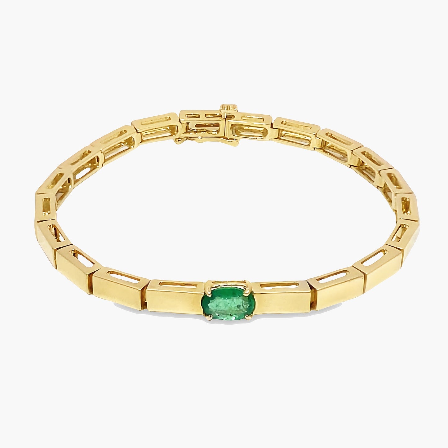 14K Yellow Gold Colored Gemstone Bracelet - B-EMOSE