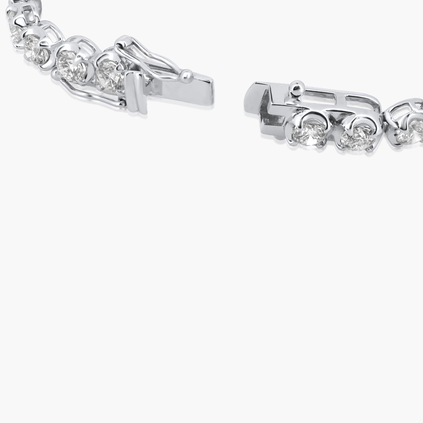 14K White Gold Round Diamond Tennis Bracelet - B-4.0MMKJ