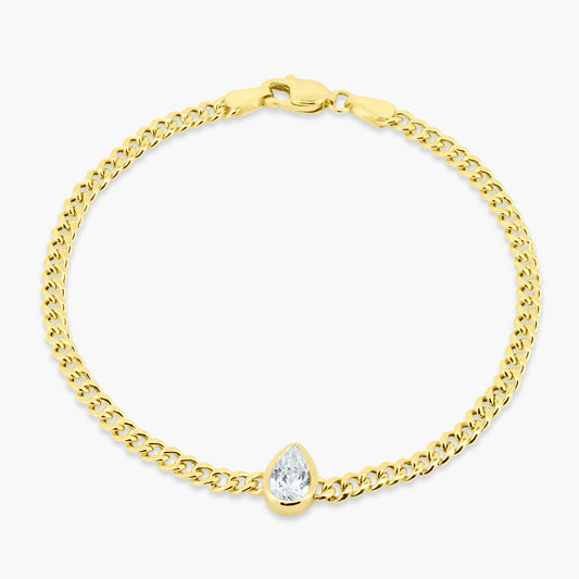 14K Yellow Gold Chain Link Bracelet-B-PSB50SE