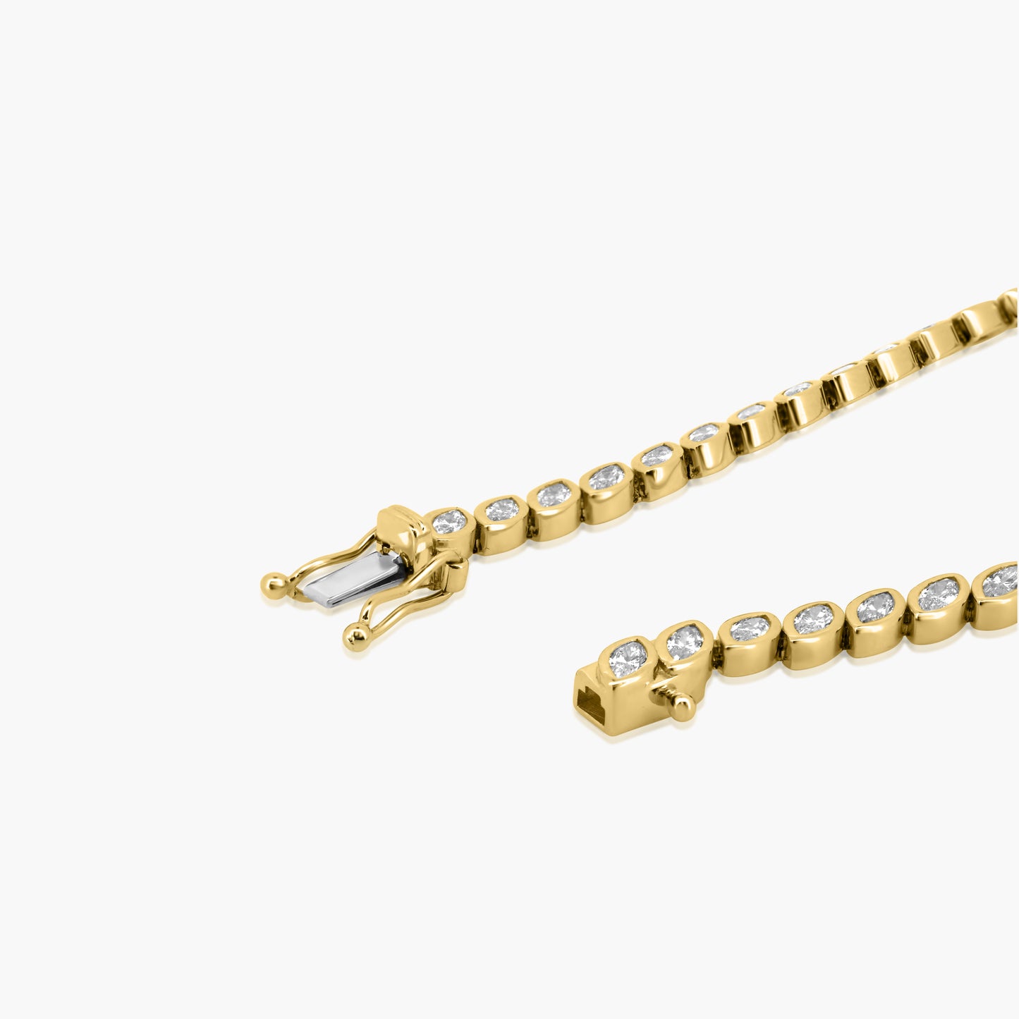 14K Yellow Gold Marquise Bezel Tennis Bracelet - B00004