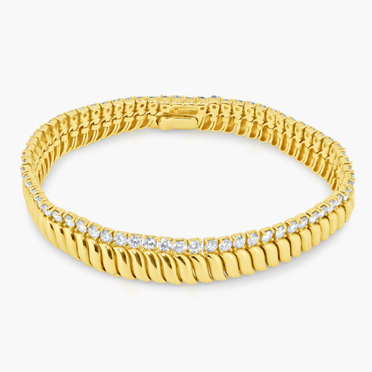 14K Yellow Gold Statement Bracelet-B-00071RZ