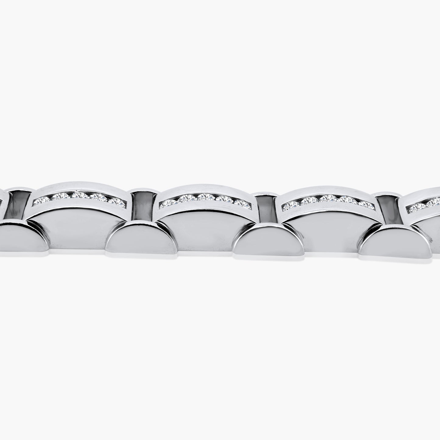 14K White Gold Statement Bracelet-B20103BDC