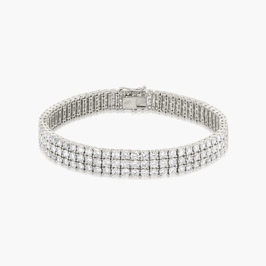 14K White Gold Statement Tennis Bracelet-B22984P