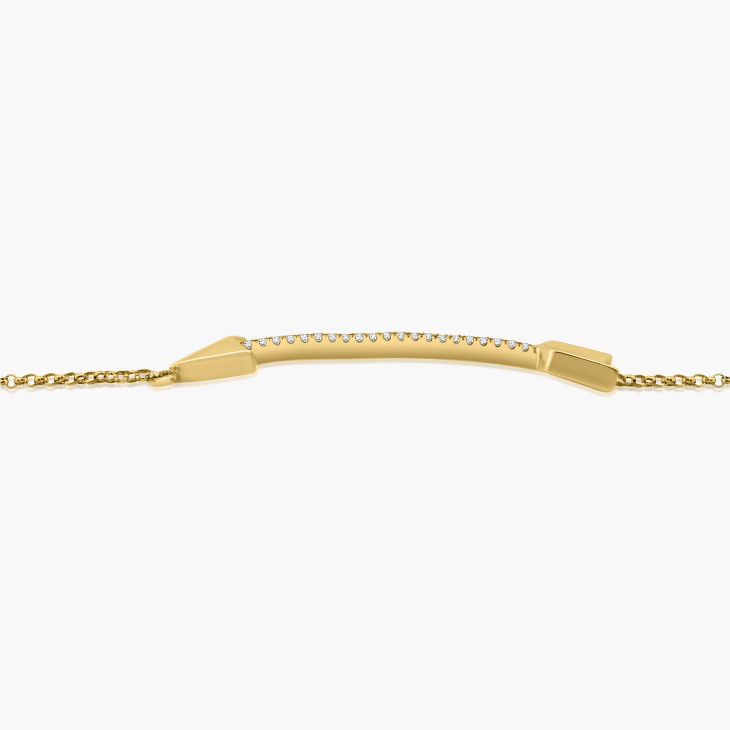 14K Yellow Gold Dainty Arrow Bracelet - B60441702