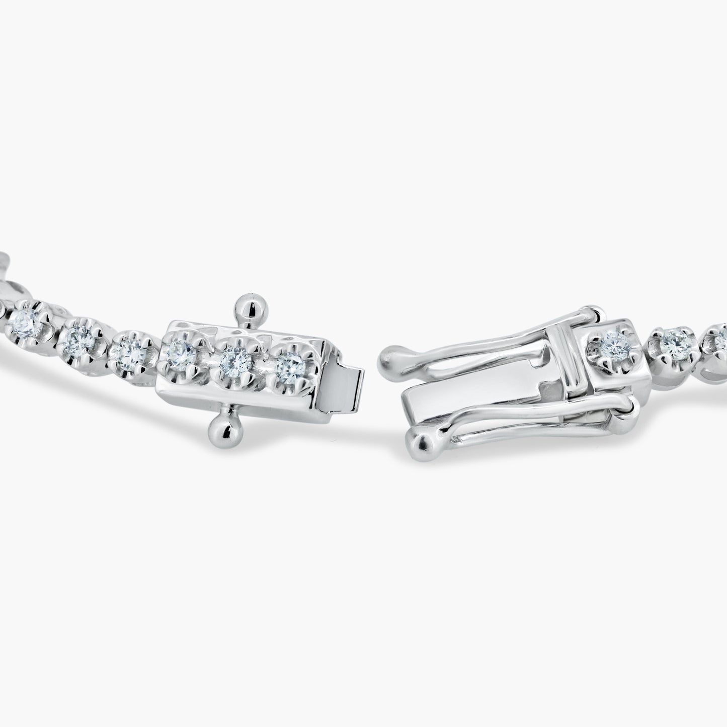 14K White Gold Colored Gemstone Bracelet-B60561903R