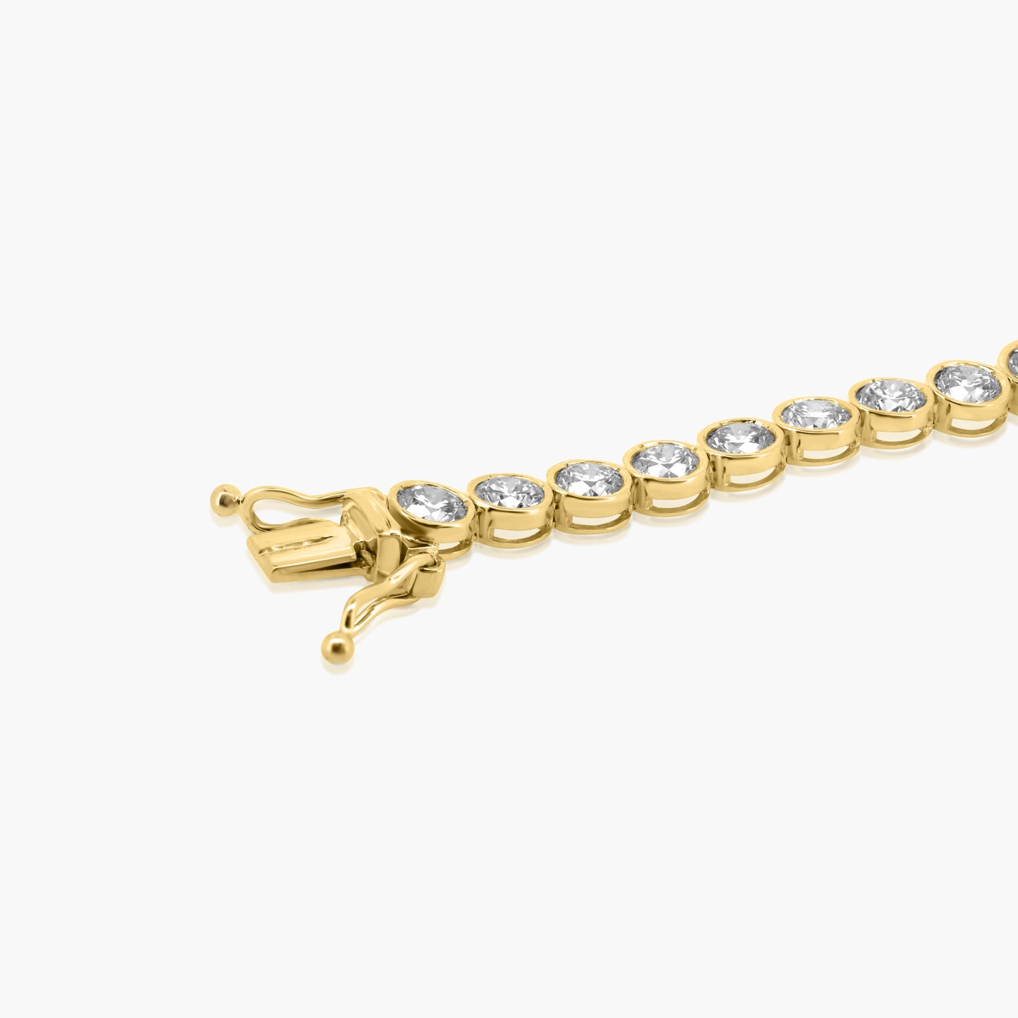 14K Yellow Gold Round Diamond Tennis Bracelet - B60587710