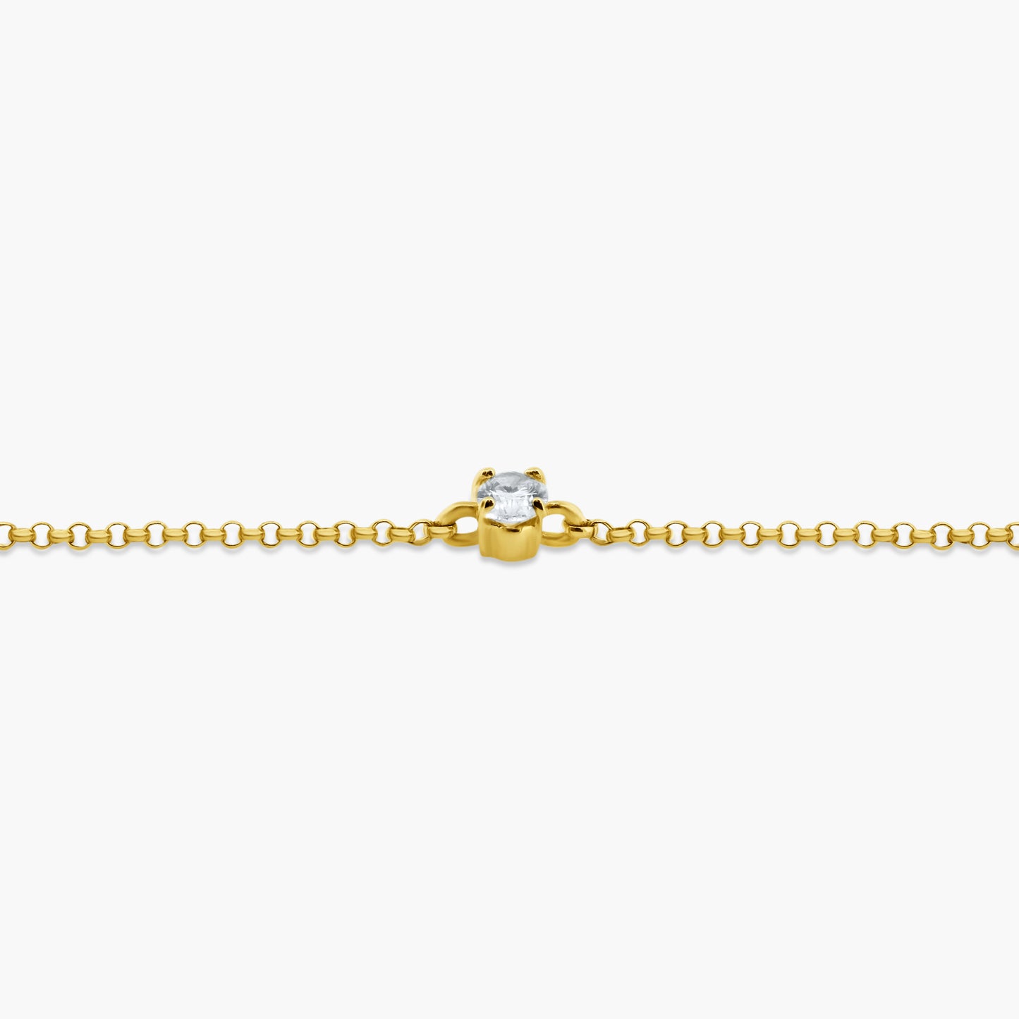 14K Yellow Gold Dainty Oval Diamond Bracelet-B60601302