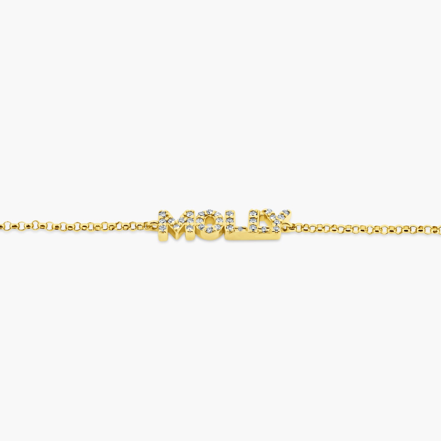 14K Yellow Gold Dainty Personalized Bracelet-B60606508