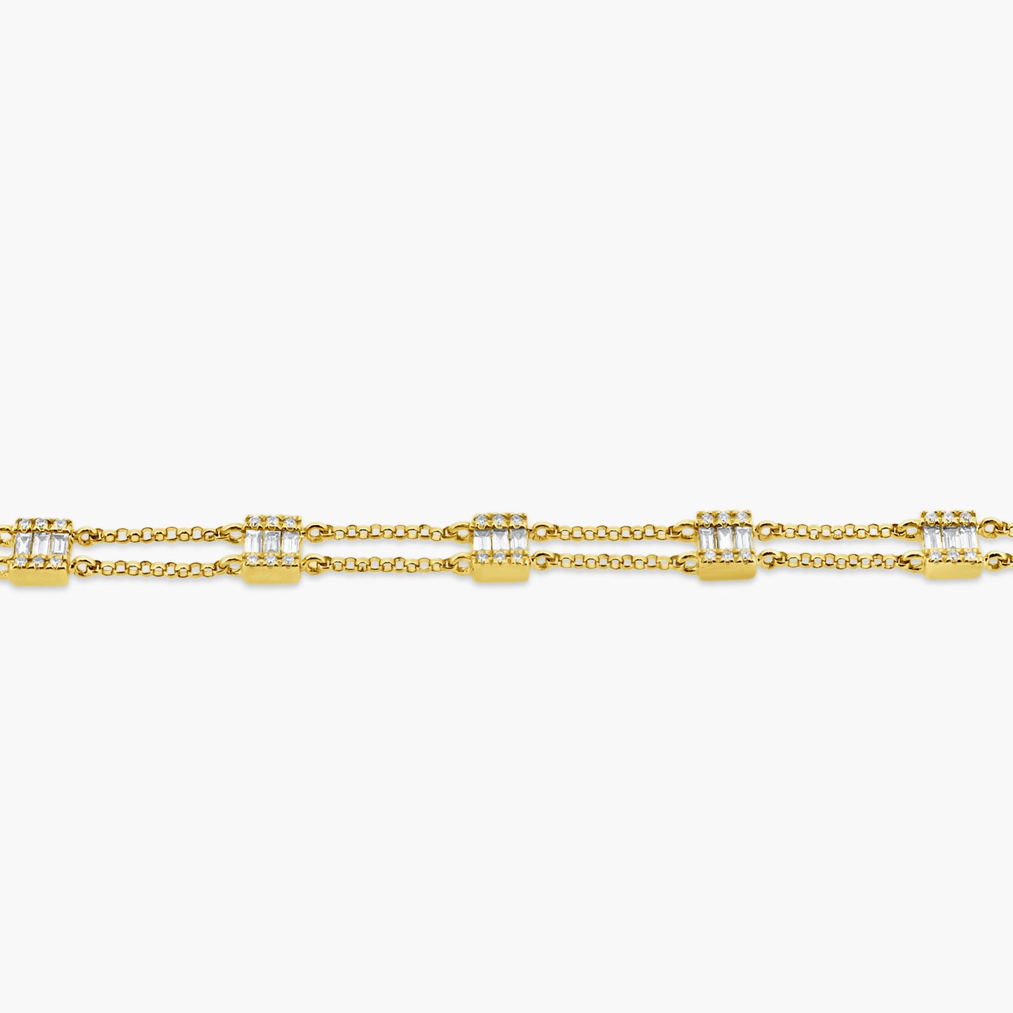 14K Yellow Gold Baguette Bracelet - B60611303