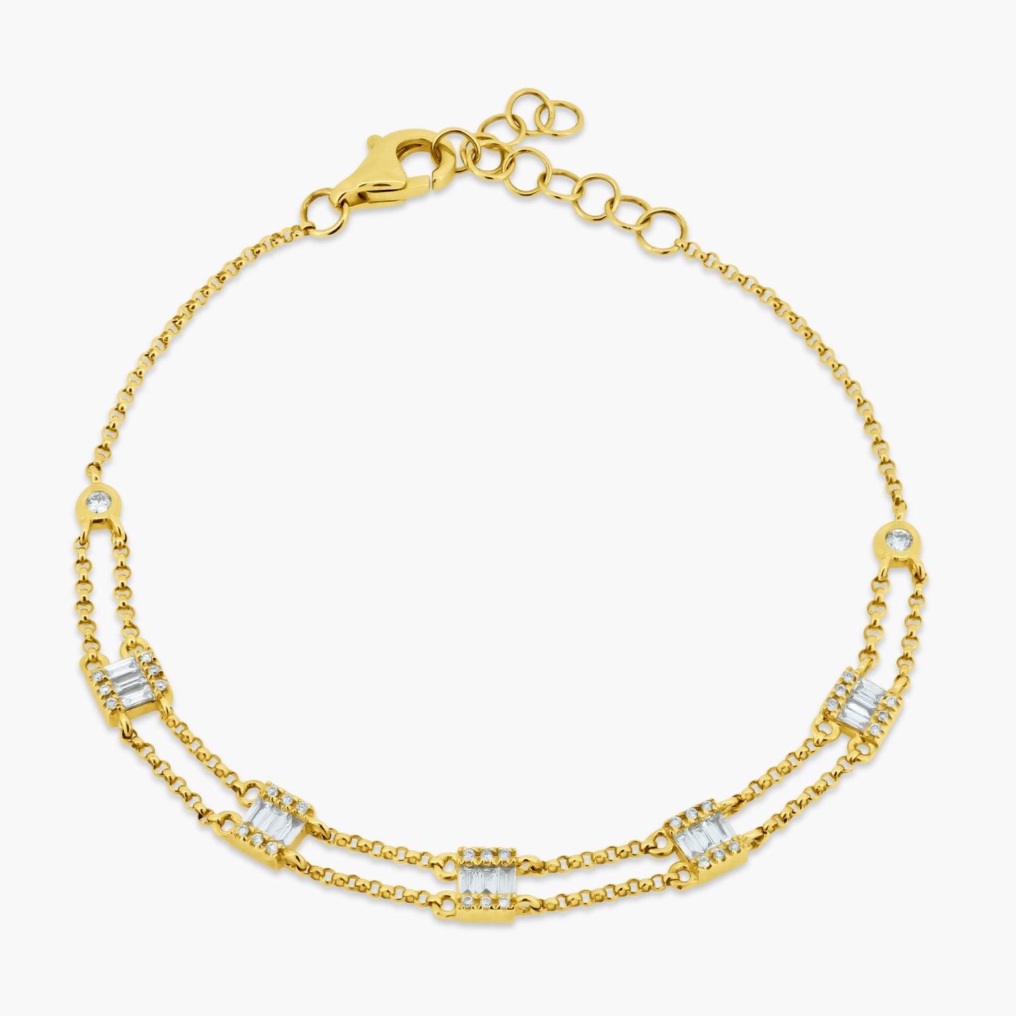 14K Yellow Gold Baguette Bracelet - B60611303