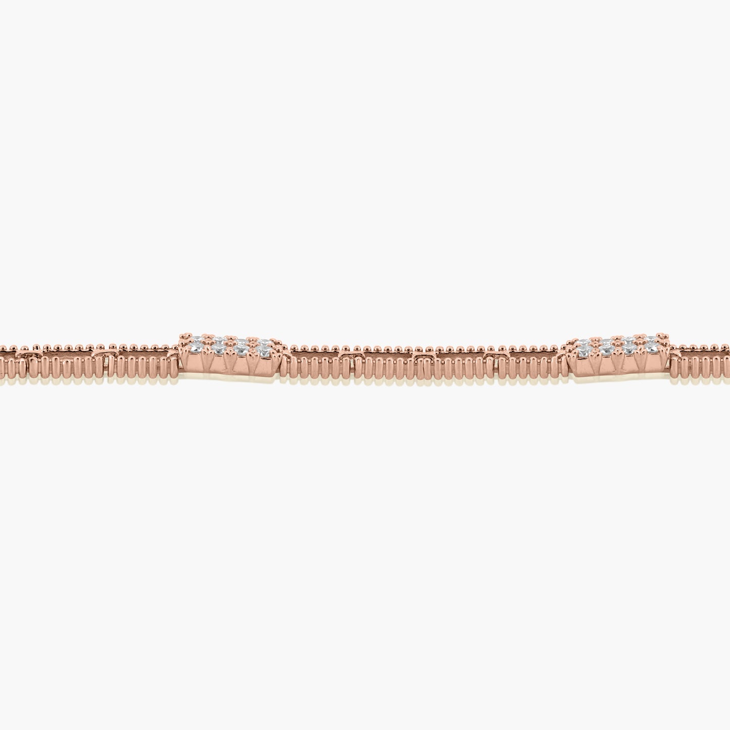 14K Rose Gold Diamond Bar Bracelet - B606164