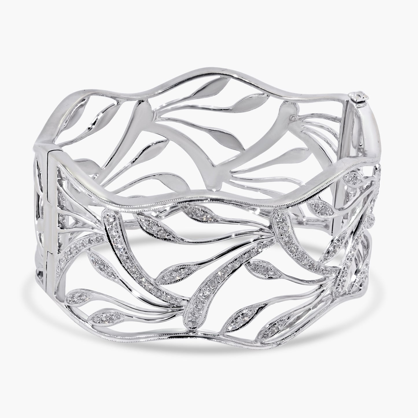 18K White Gold Statement Bangle - BG1257306