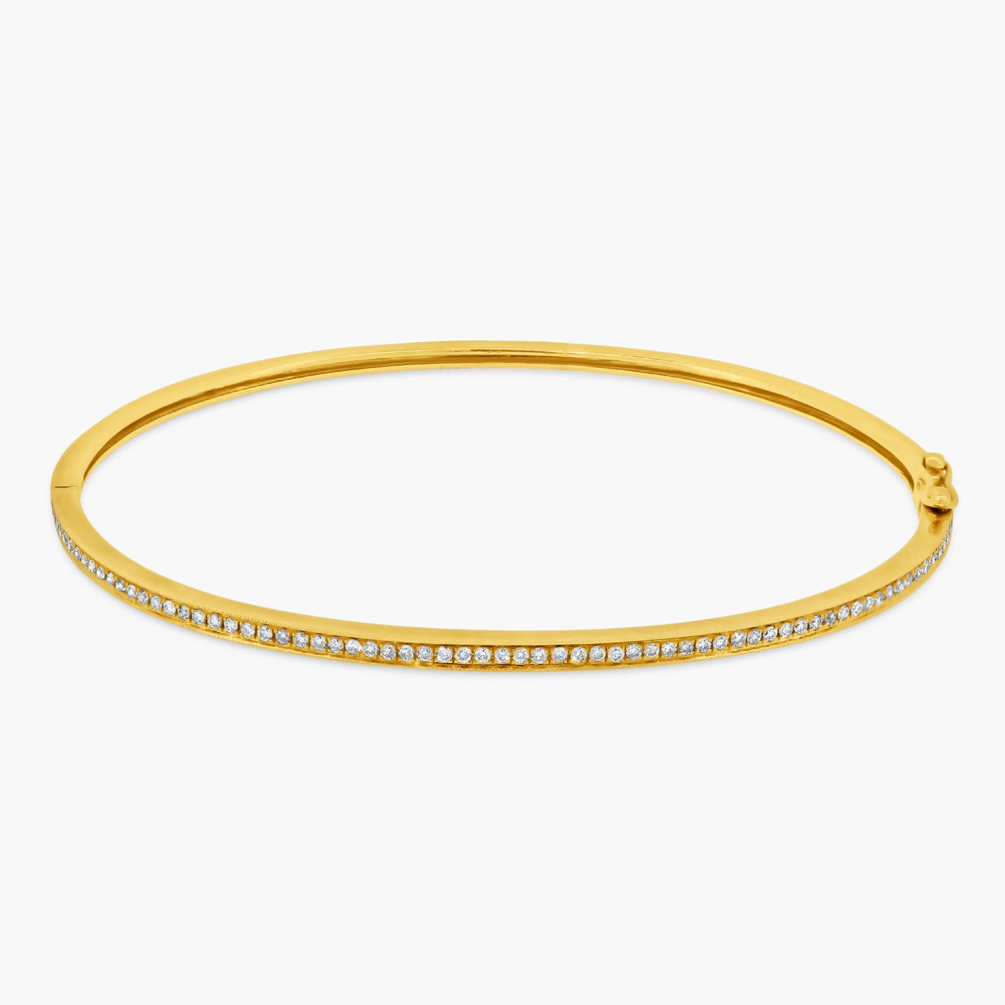 14K Yellow Gold Round Diamond Bangle - BG10273EAR0