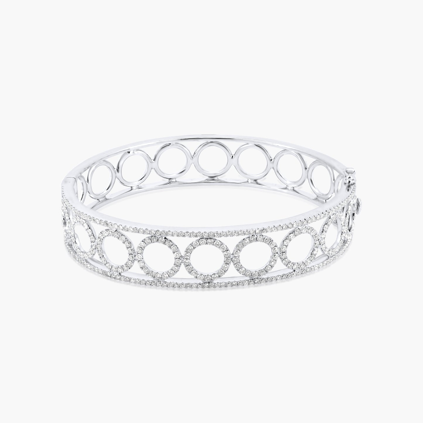 14K White Gold Statement Bangle - BG1785101