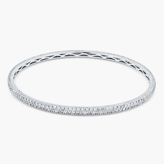 14K White Gold Fashion Bangle - BG2316401