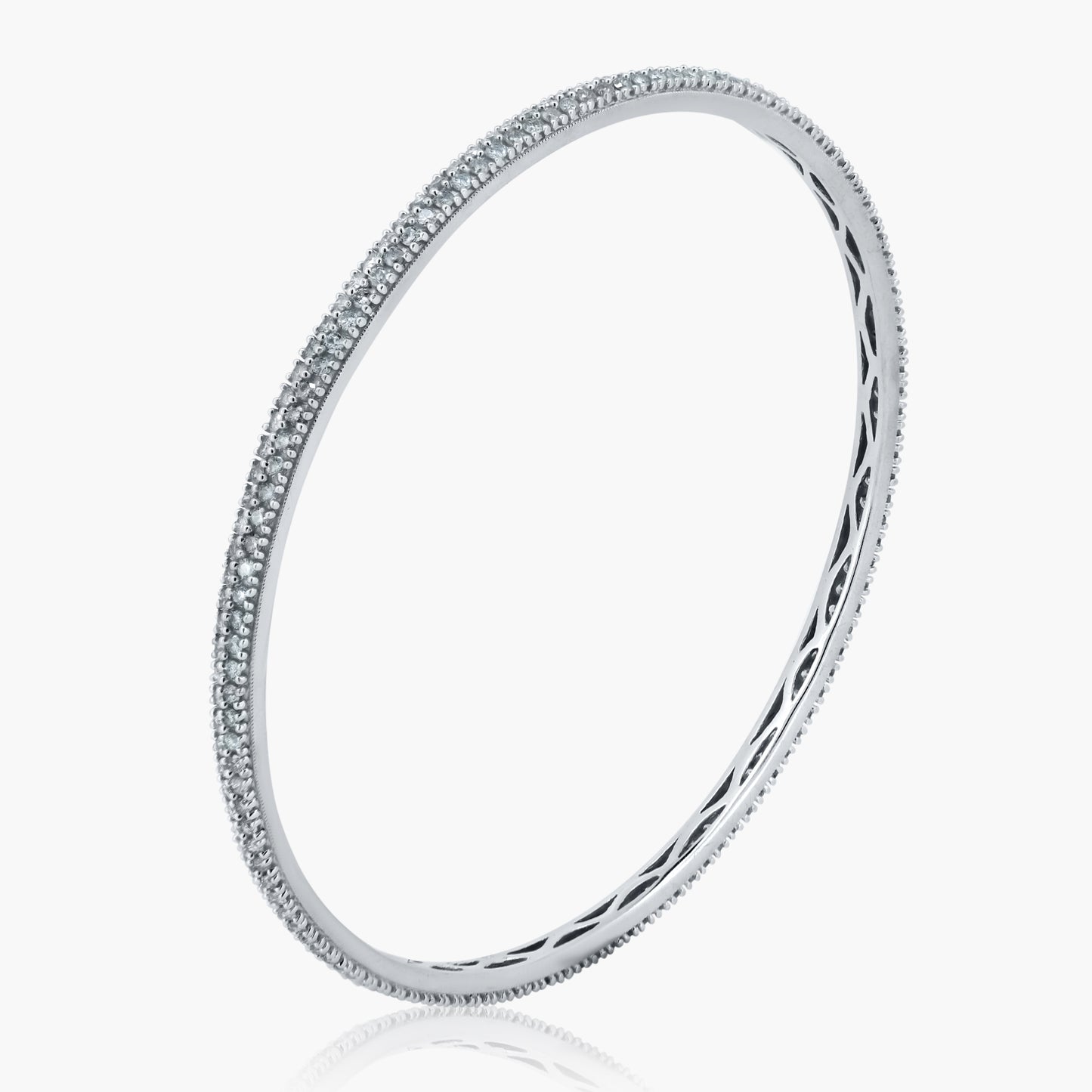 14K White Gold Fashion Bangle - BG2316401