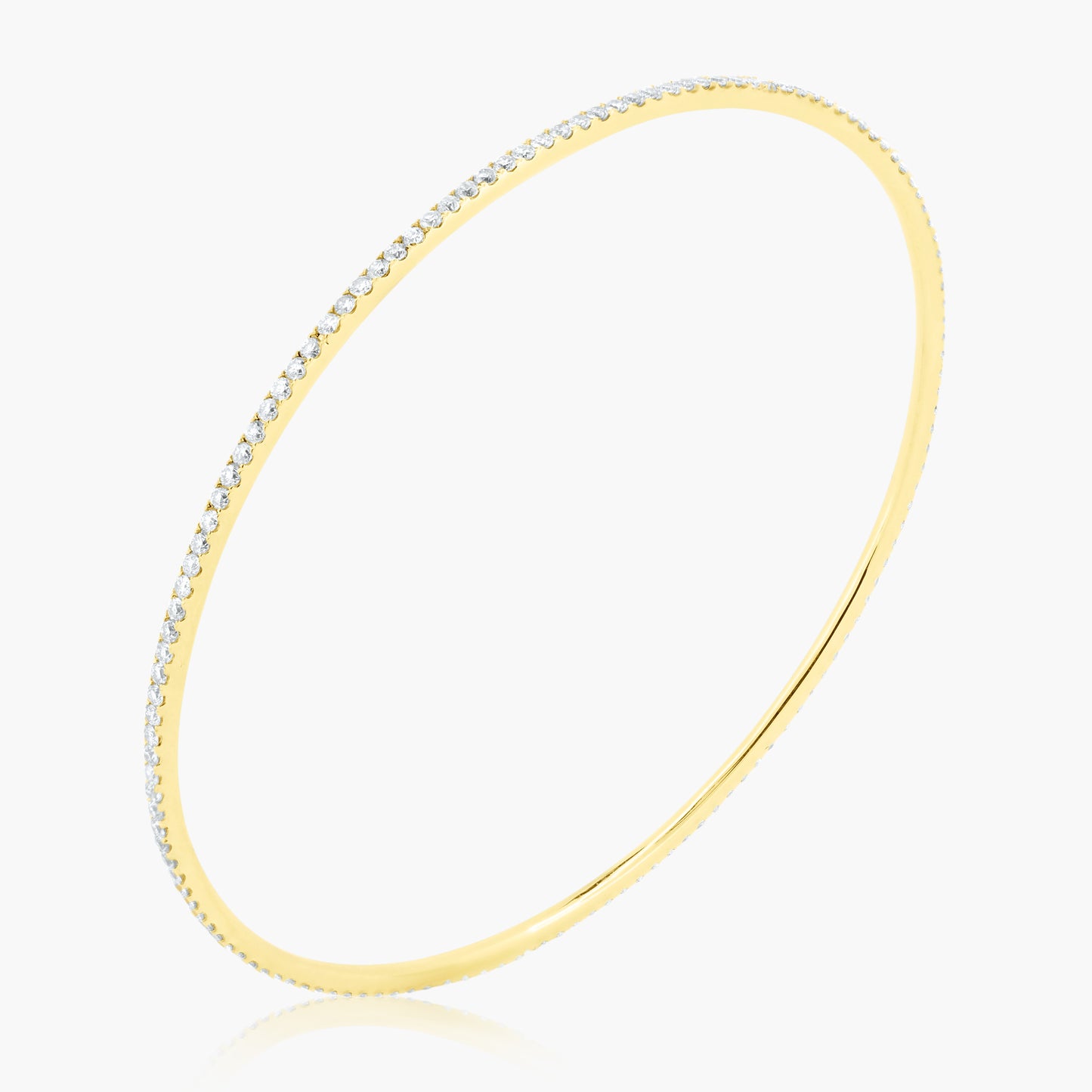 14K Yellow Gold Round Diamond Bangle - BG24760AYS3