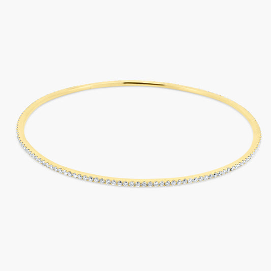 14K Yellow Gold Round Diamond Bangle - BG24760AYS3