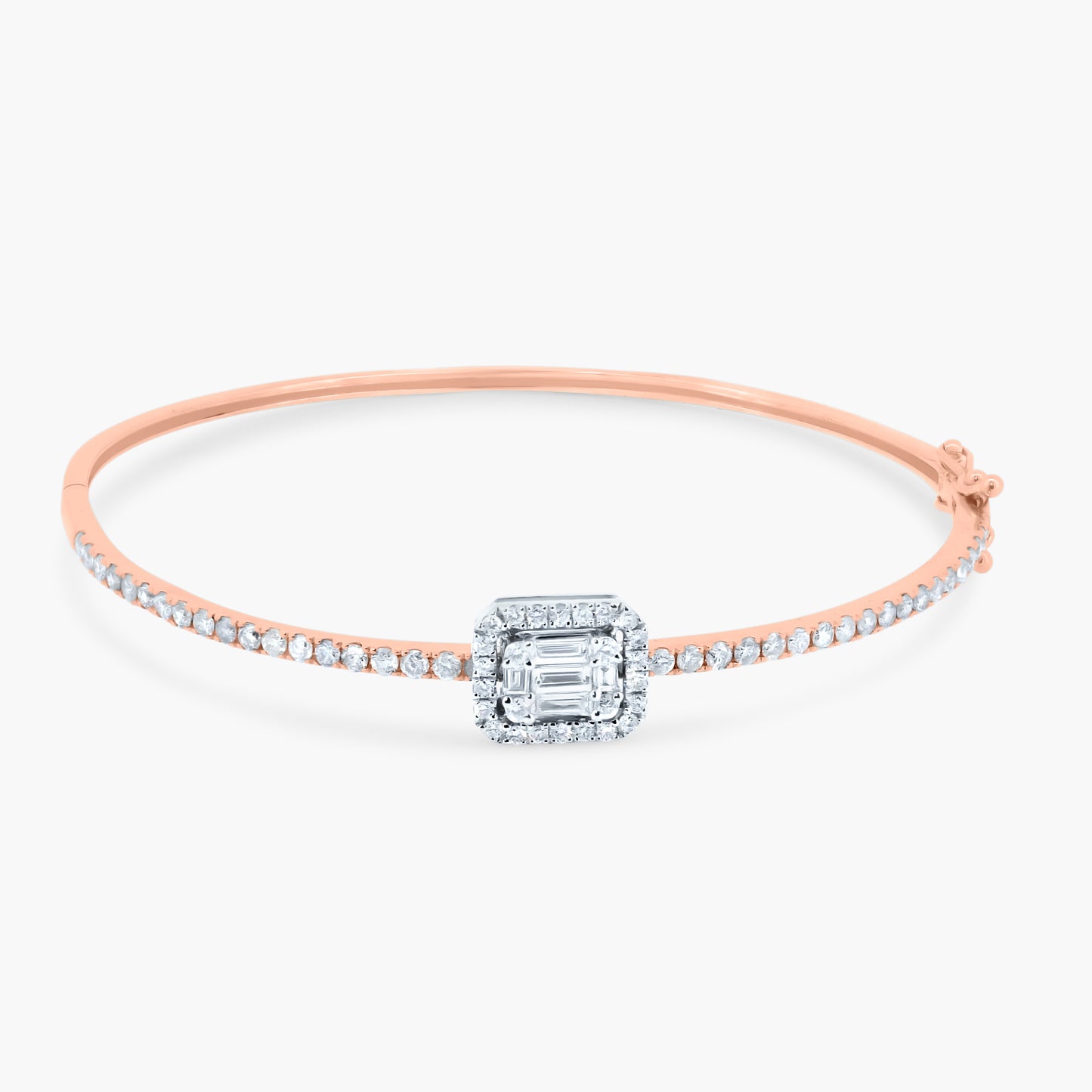 14K Two Tone Baguette Bangle-BG60458301-3