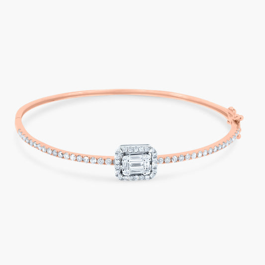 14K Two Tone Baguette Bangle-BG60458301-3