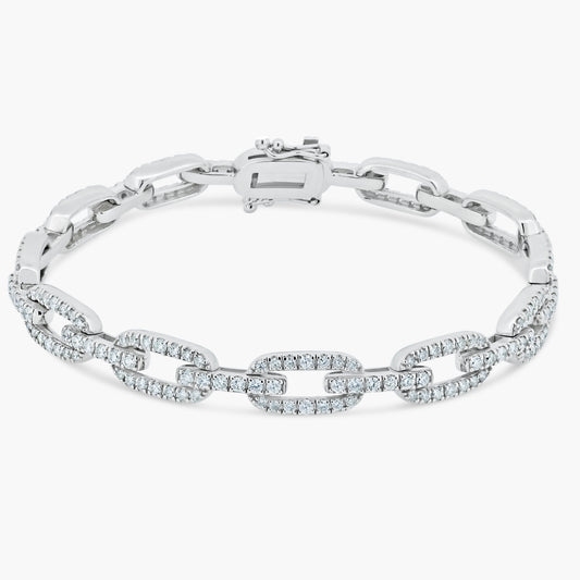 14K White Gold Statement Bracelet-BMJ4293BMC