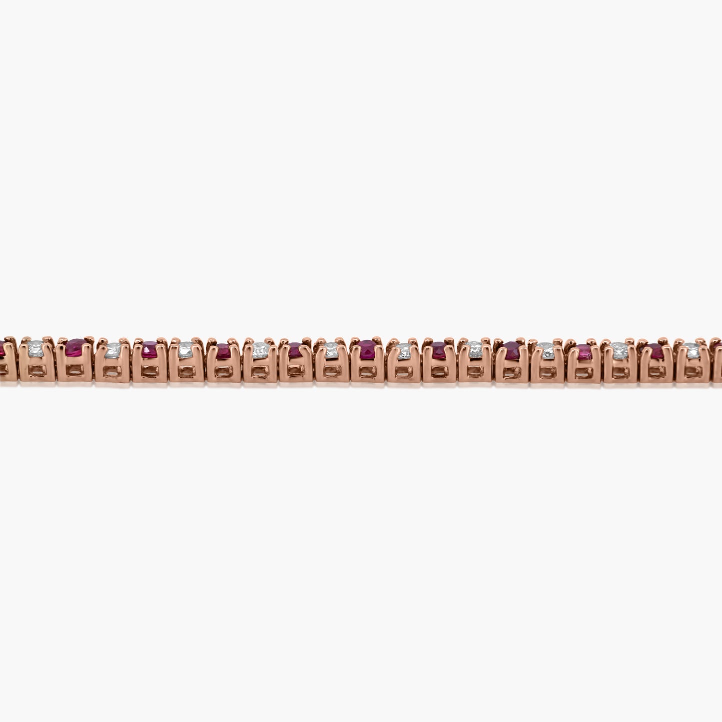 14K Rose Gold Colored Gemstone Tennis Bracelet - BT4-1.7BRMC