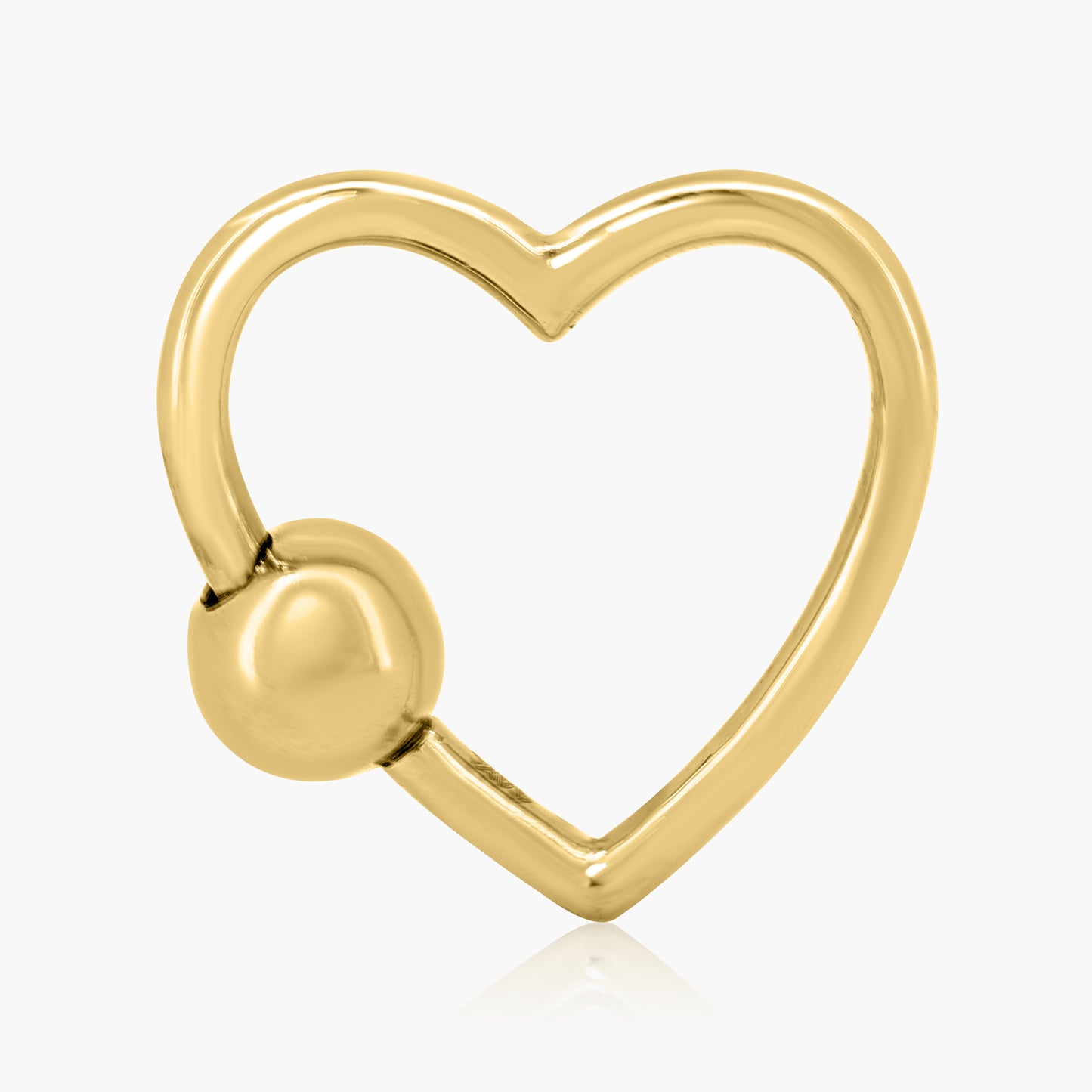 14K Yellow Gold Heart Shape Enhancer Clasp-C605736M01