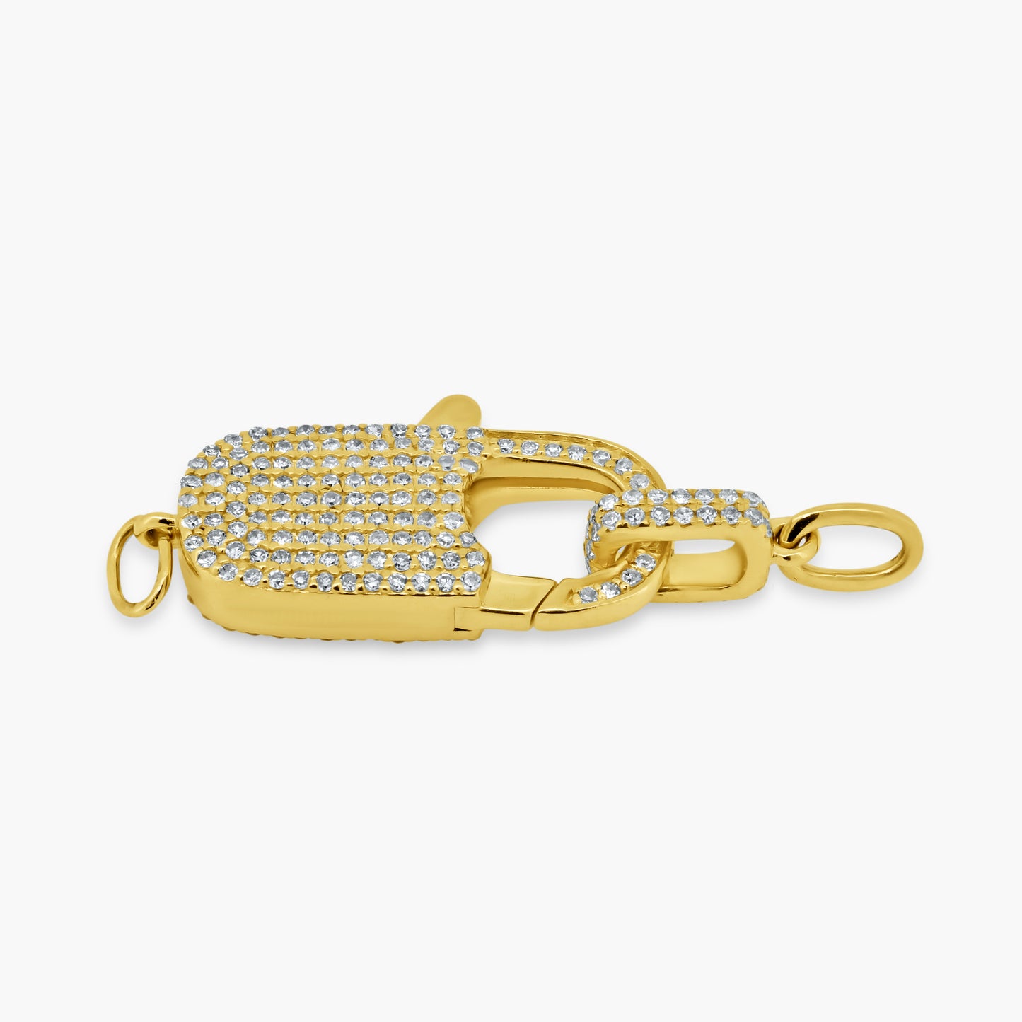 14K Yellow Gold Pave Diamond Enhancer Clasp-C605838M01-1