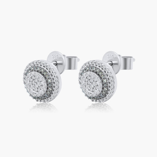 14K Two Tone Pave Diamond Stud Earrings-E100786AWBS3CHARC